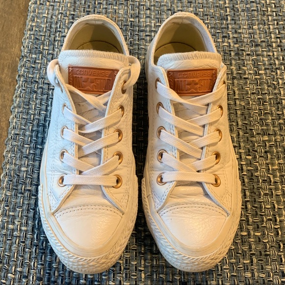white leather converse size 5